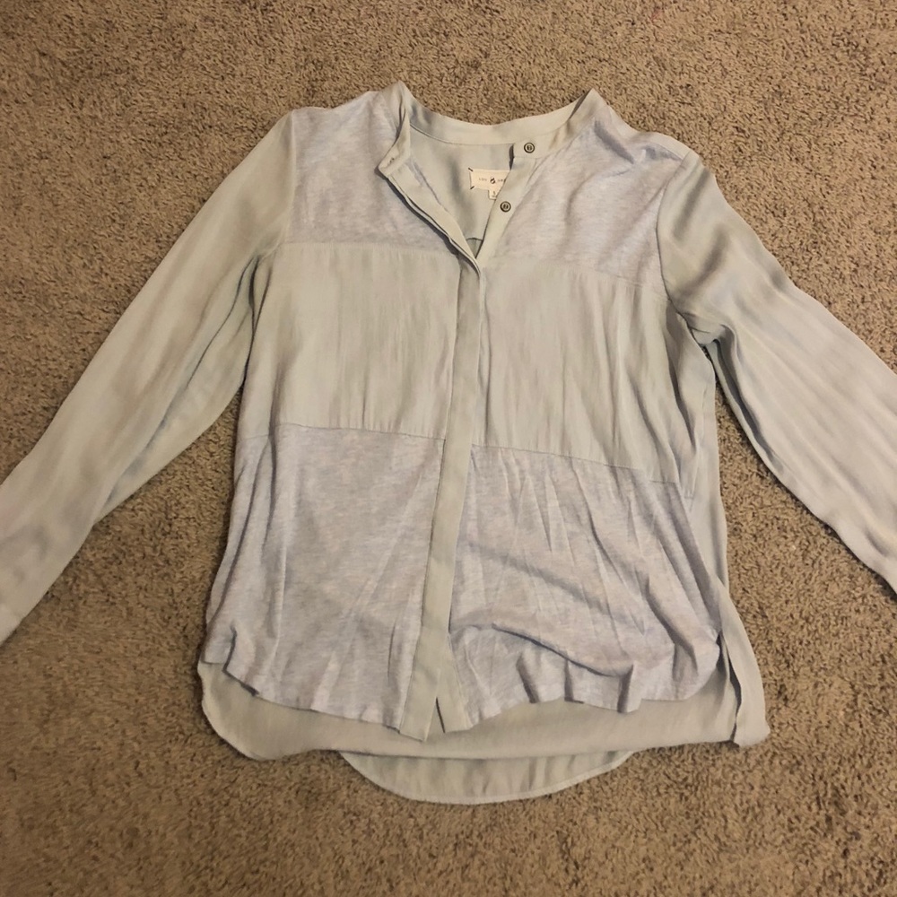 Light blue Lou & grey top